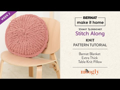 Bernat Crochet Striped Ottoman Pattern
