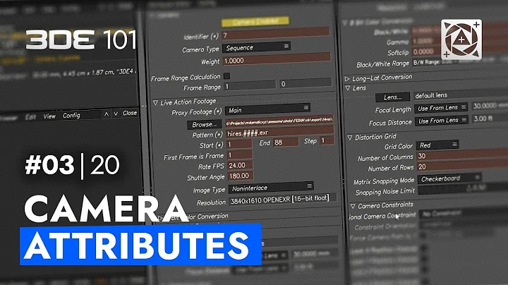3DEqualizer 101: 03.Camera Attributes