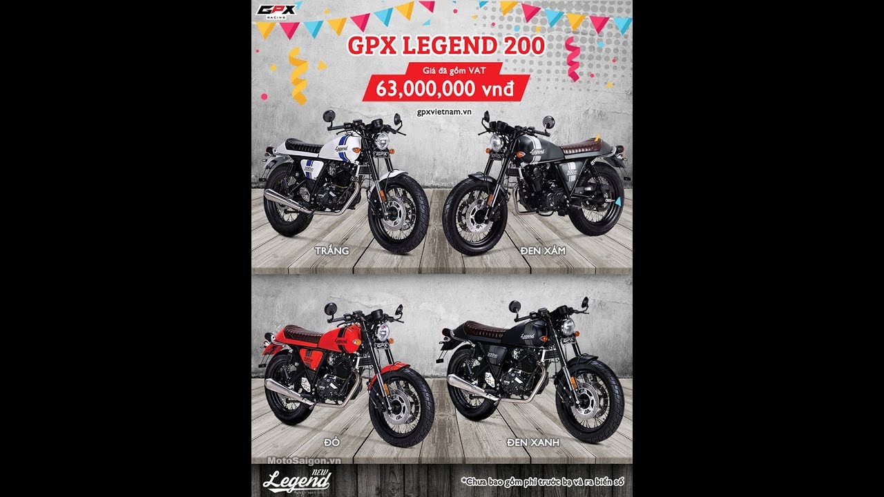 Tin nhanh 24/7 - Đã có giá xe GPX Legend 150S và Legend 200 chính hãng ...