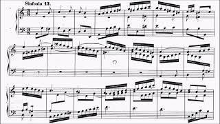 Bach Sinfonia No.13 in A Minor BWV 799 Sheet Music