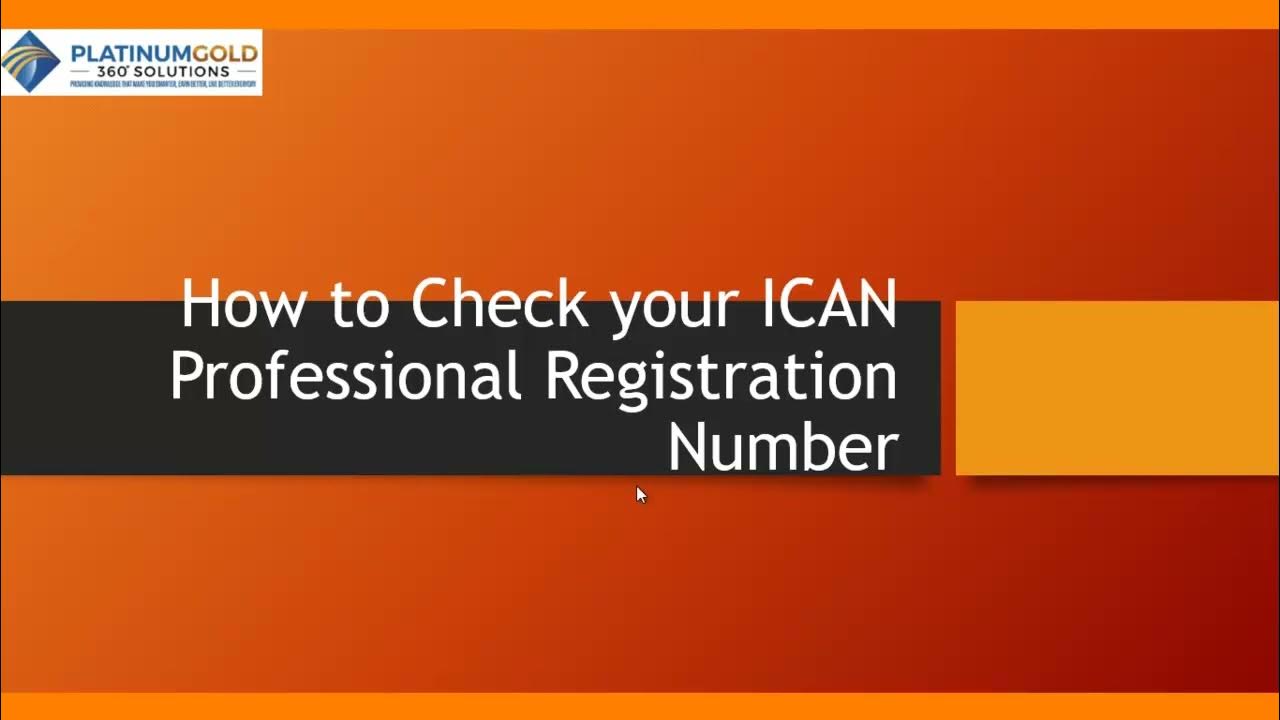 how-to-check-ican-professional-registration-number-youtube