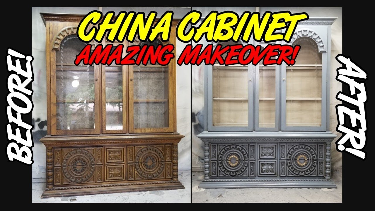 How I Used Paint And Stain To Makeover This Vintage China Cabinet