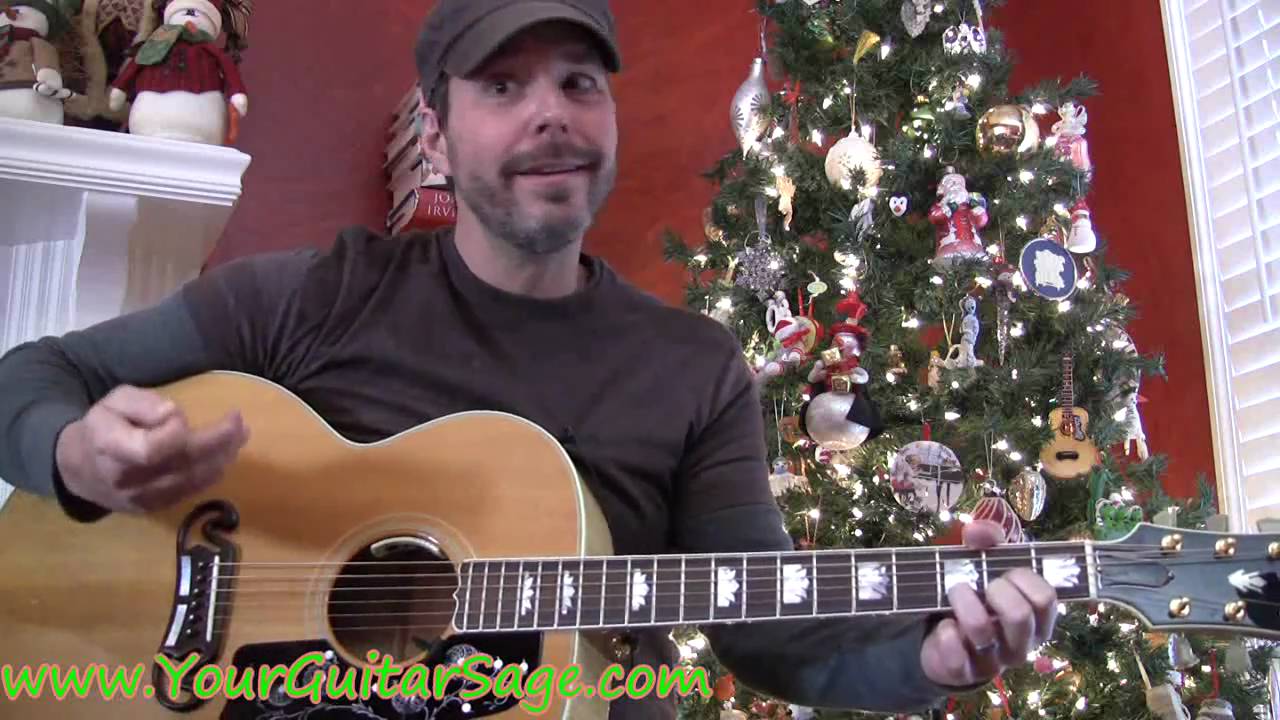 Little Drummer Boy - How to play on acoustic guitar Christmas song beginner lesson