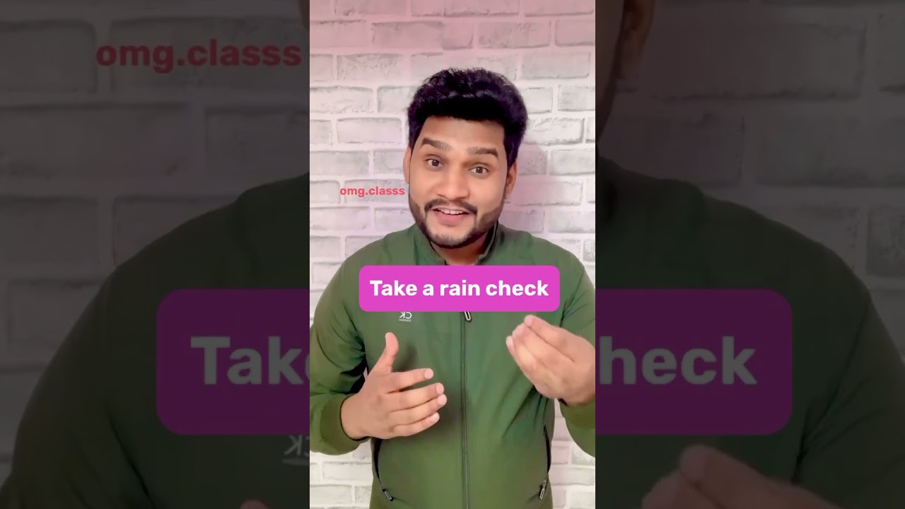 Take a rain check #ytshorts #vocabulary #learnenglish #education #english