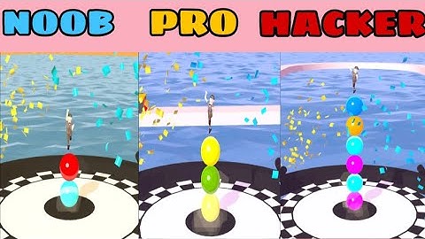 NOOB vs PRO vs HACKER in Stack Rider : All Levels Gameplay, New iOS Android Games