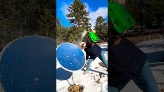 Surviving in the Wild: Starting Fire & Melting Snow with Solar Power!