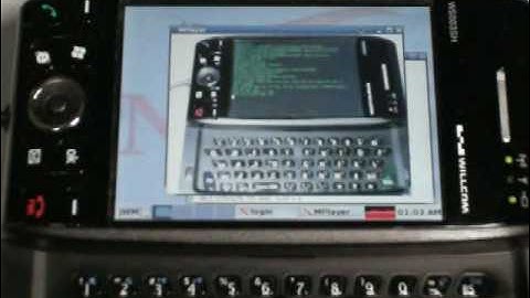 W-ZERO3 WS003SH playing itself on NetBSD/hpcarm