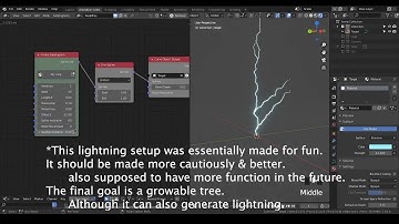 [Noding] Procedural trimmable lightning - blender animation nodes