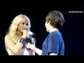 Carrie underwood gives fan his first kiss