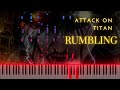 Attack on titan  rumbling piano version