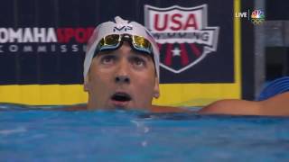 Swimming Trials 2016 Michael Phelps vs Ryan Lochte Omaha 200 IM . Фелпс Майкл победил Лохте