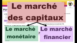 discuter et comparer de manière critique les marchés monétaires et financiers