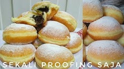 DONAT EMPUK ISI COKLAT - 1x Proofing - Durasi: 9.45. 