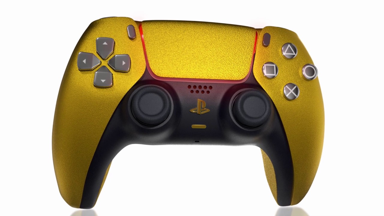 Playstation 5 GOLD Controller+Standard! Product Rendering - YouTube