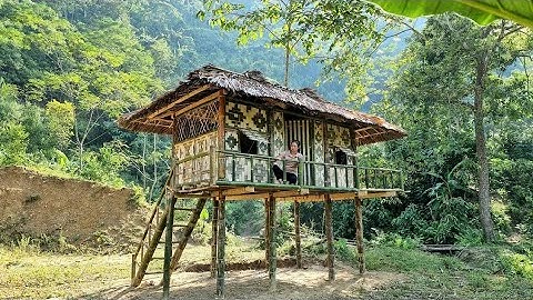 Day 3: Building a Super Beautiful Two-Story Bamboo House - Life with the Mountains and Forests