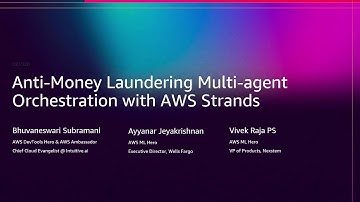 AWS re:Invent 2025 - Anti-Money Laundering Multi-agent Orchestration with AWS Strands (DEV326)