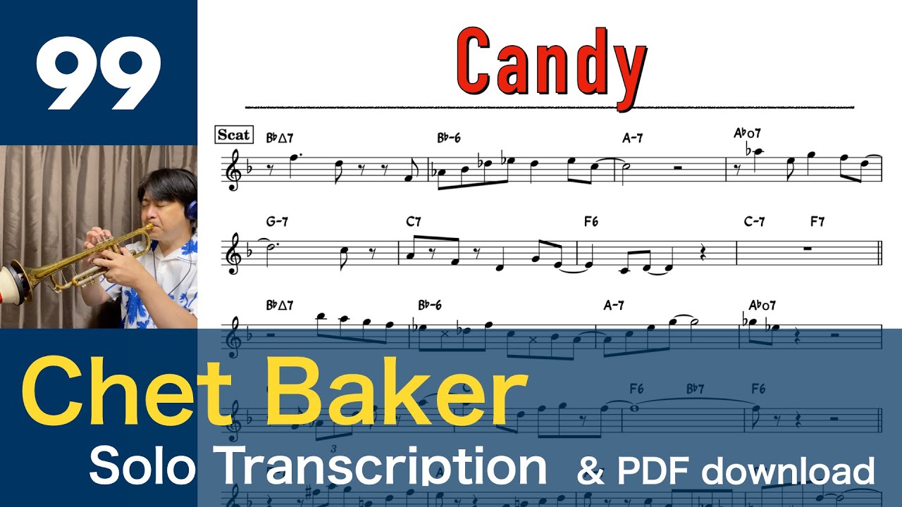 Candy [1979] (Chet Baker) Solo Transcription 99 - YouTube