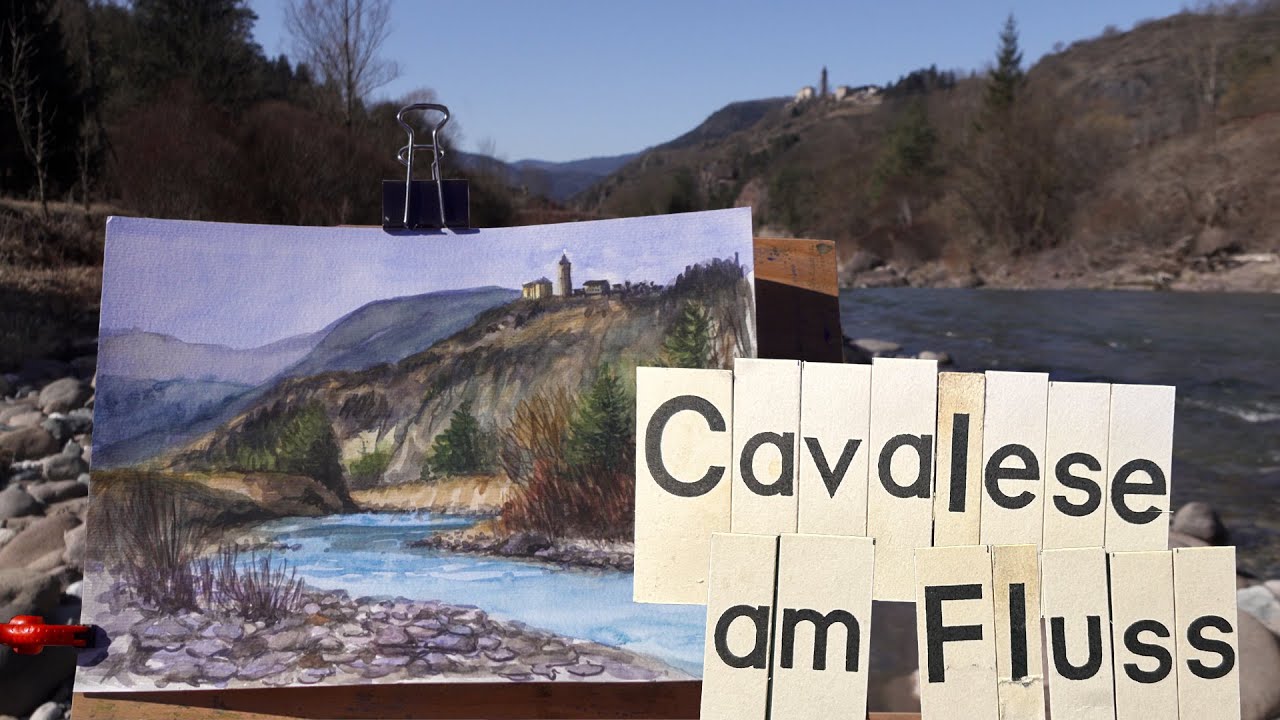 Plein Air Malerei im Trentino: Chiesa di San Giorgio am Avisio