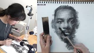 WillSmith TimeLapse ｜Charcoal Drawing