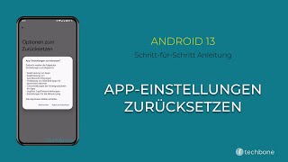 App-Einstellungen zurücksetzen [Android 13]