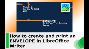 How to create and print an ENVELOPE in LibreOffice Writer