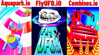 TOP FUNNY iO Games - Aquapark.io / FlyUFO.io / Combines.io / FREE Online PC GameS