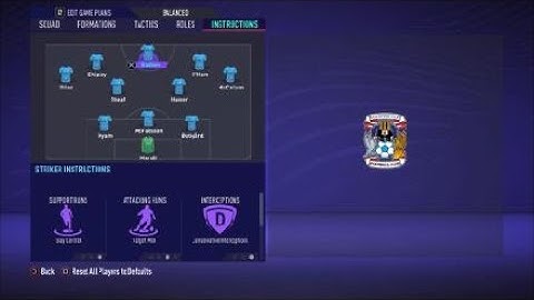 FIFA 21 Custom Tactics - Recreate 3-4-2-1 of Coventry  + Instructions - Replicate real system