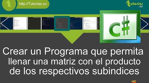 arrays – visualStudio c# (matriz producto de subindices)