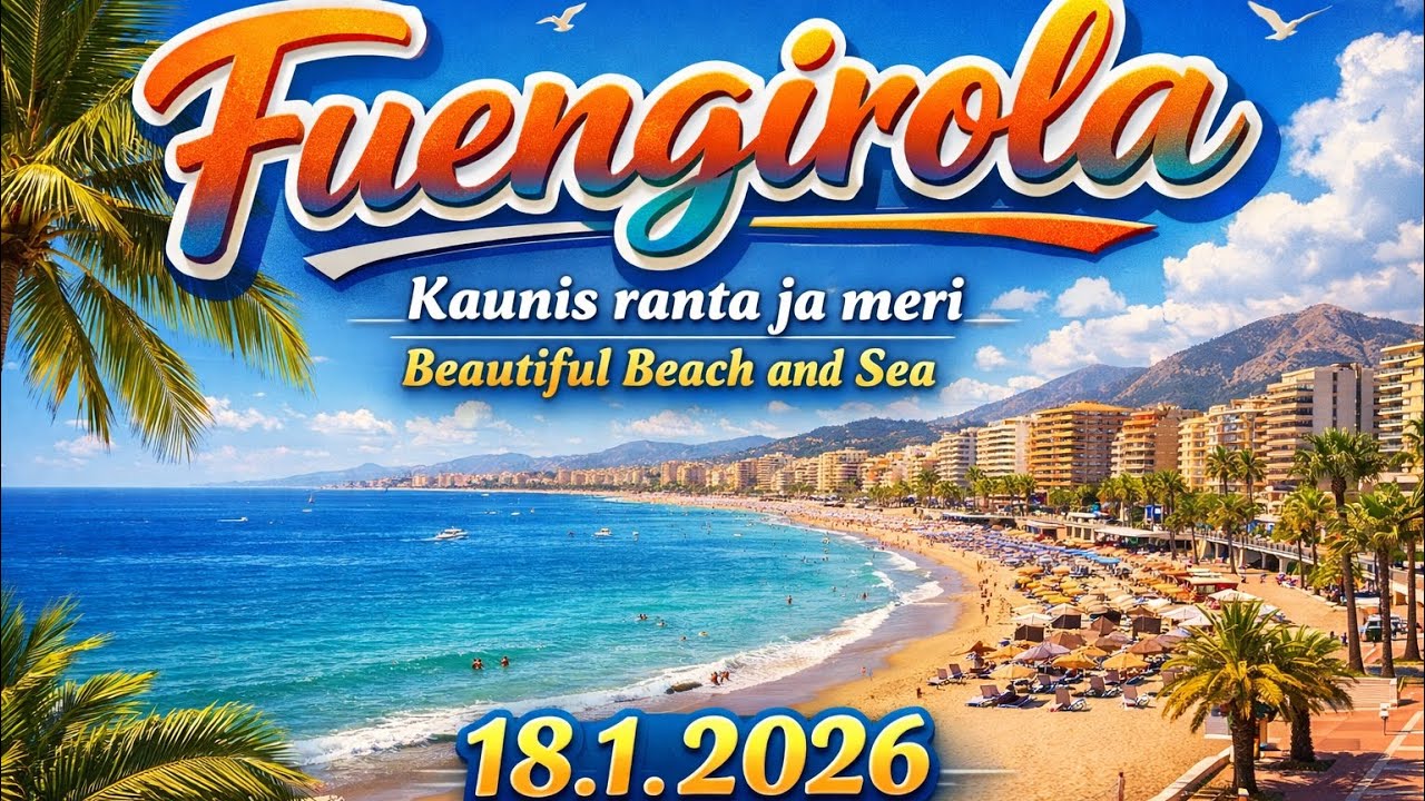 Spain 🇪🇸Fuengirola – Beautiful Beach and Sea 4K