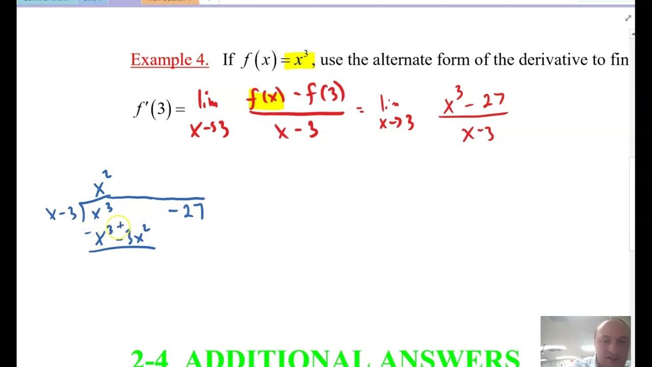 AP Calculus AB | 2-2C Alternate Form Limit Definition of Derivative ...