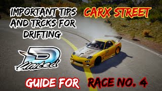 CARX STREET | IMPORTANT TIPS AND TRICKS FOR DRIFTING | GUIDE FOR DRIFT UNITED CLUB RACE NO. 4 screenshot 3