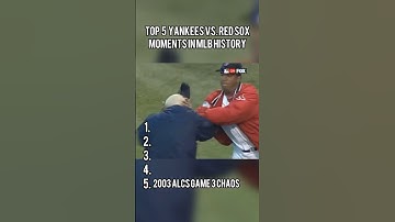 Top 5 YANKEES VS RED SOX MOMENTS in MLB history!