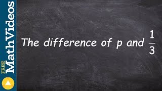Translating subtraction using the difference