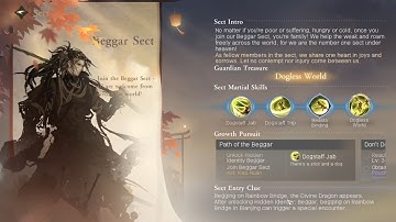 Sword of Justice How to Join the Beggar Sect Obtain Eight Pouches of Keepsake Verdant Bamboo Staff