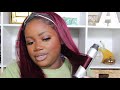 GET UP AND GO HAIRSTYLE| BURGUNDY HEADBAND WIG FT SUNBER HAIR