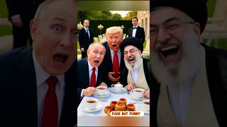 Trump, Putin & Khamenei’s Tea Party Gone Wrong ☕😂 | Funny AI Parody Short #funny #trump #memes