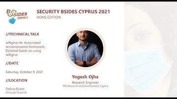 BSides Cyprus 2021 |  reNgine: An Automated reconnaissance framework by Yogesh Ojha