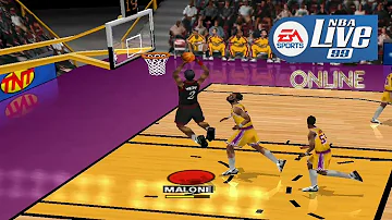 NBA Live 99 - 82-83 76ers vs. 81-82 Lakers - PC Gameplay - NLSC Online Co-Op