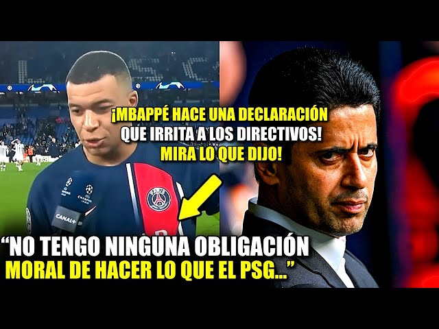 🚨 ¡VAYA! ¡EL PRESIDENTE DEL PSG PIERDE LA CABEZA Y MBAPPÉ ENVÍA UN MENSAJE! class=