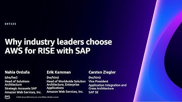 AWS re:Invent 2023 - Why industry leaders choose AWS for RISE with SAP (ENT225)