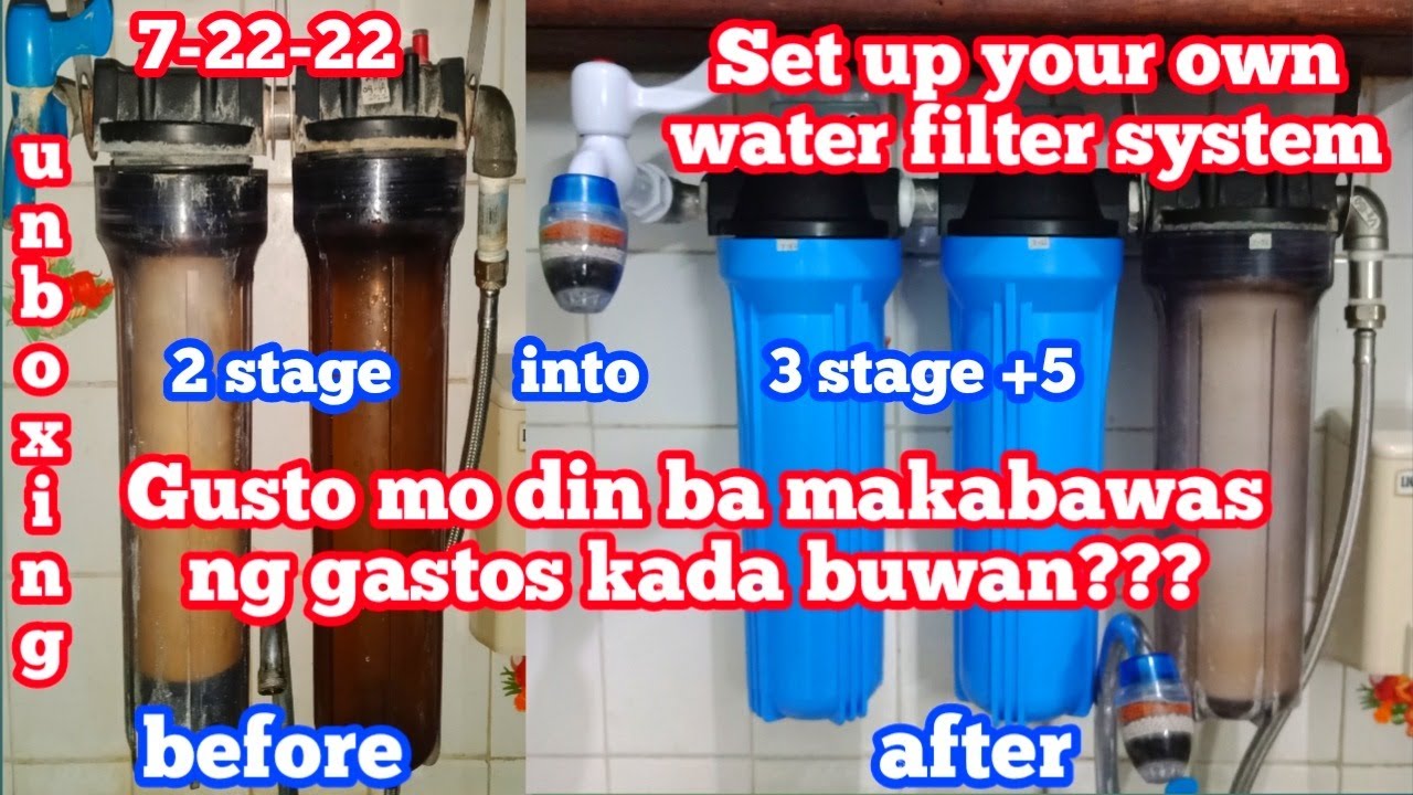 HOW TO INSTALL/ SETUP 3 STAGE WATER FILTER SYSTEM AT HOME DIY