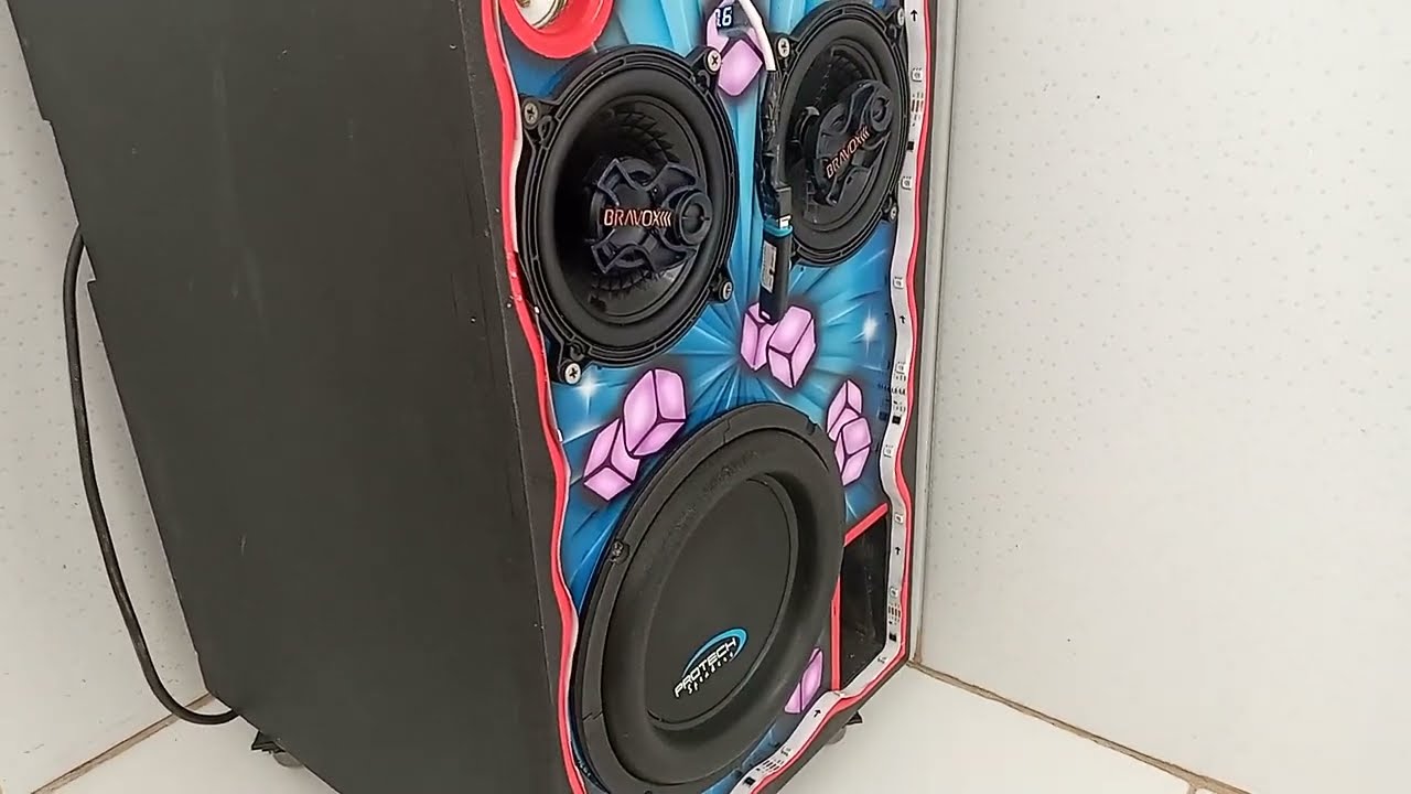 Protech Speakers - Caixa de Som Residencial - (Caixa Bob Esponja) -  Coaxiais Pioneer de 5” + Subwoofer Protech de 8” - vamos fazer um vídeo  depois e trazer maiores detalhes!