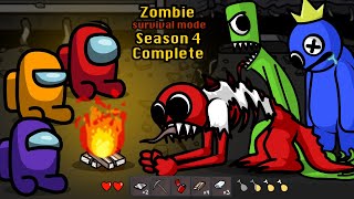 Season 4 Complete - Survival Mode 🛠 Rainbow Friends Among Us Zombie