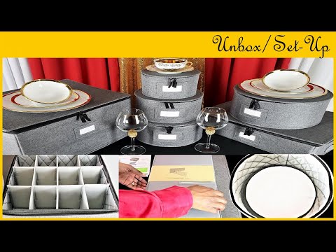 StorageLAB Dinnerware Plate Storage Containers for Kitchen Organizatio