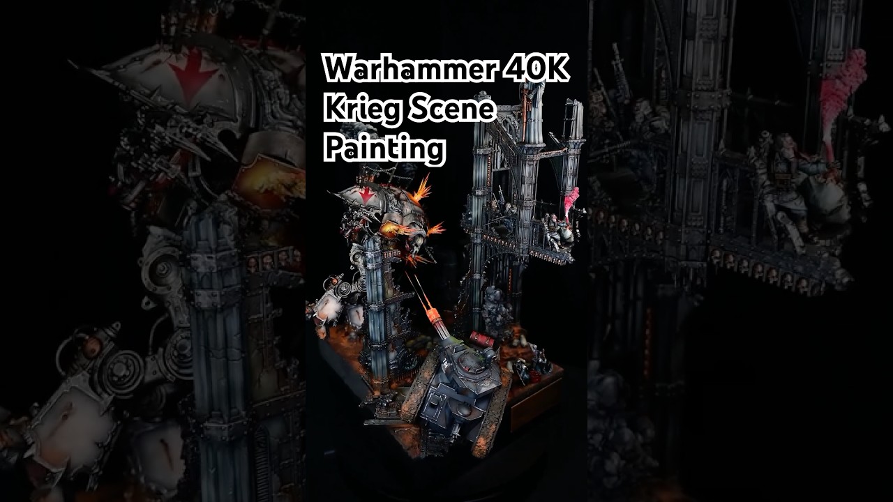 Warhammer 40K Astra Militarum Krieg Scene Design Painting 