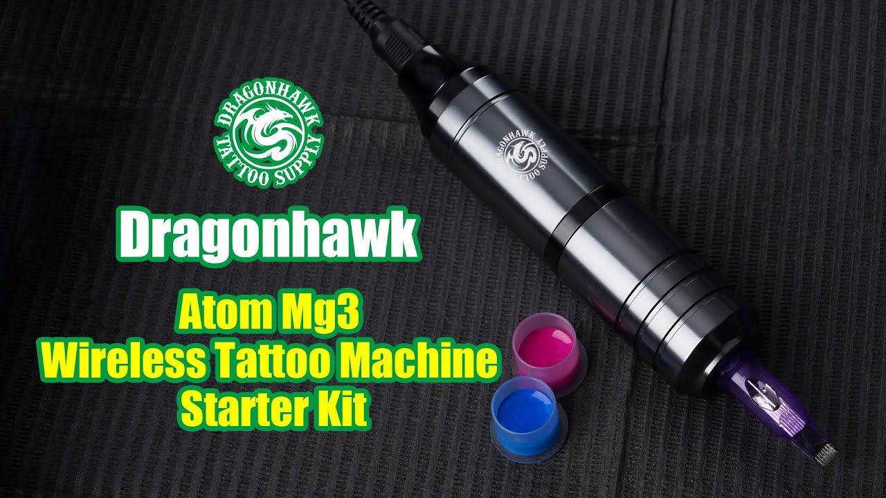 Dragonhawk Atom Tattoo Machine Kit Pen Rotary Tattoo Machine 20Pcs  Cartridge Needles for Tattoo Artists 10137DIY  Amazonin Beauty