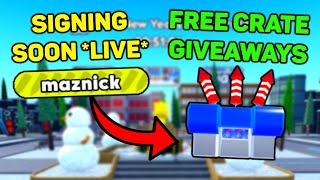*LIVE* SIGNING SOON & FREE CRATE GIVEAWAYS! (Toilet Tower Defense)