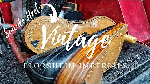 VINTAGE Florsheim Imperials | SUICIDE HEEL | V-Cleat | SHOE REPAIR RESTORATION