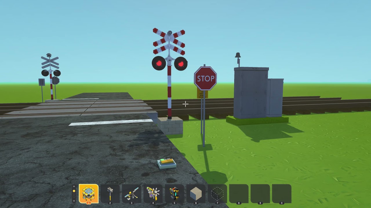 Przejazd kolejowy w Scrap Mechanic na życzenie @Prezentacje przejazdów kolejowych1234