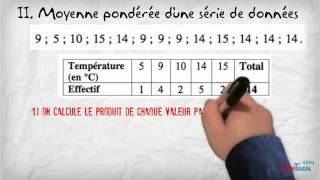 Calcul d'une moyenne ponderee